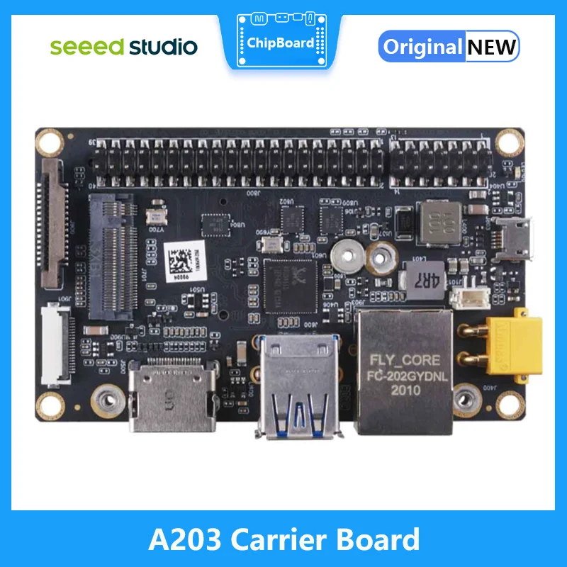 A203 Carrier Board for Jetson Nano/Xavier NX/TX2 NX with compact size and rich ports (Wifi, Bluetooth, SSD supported