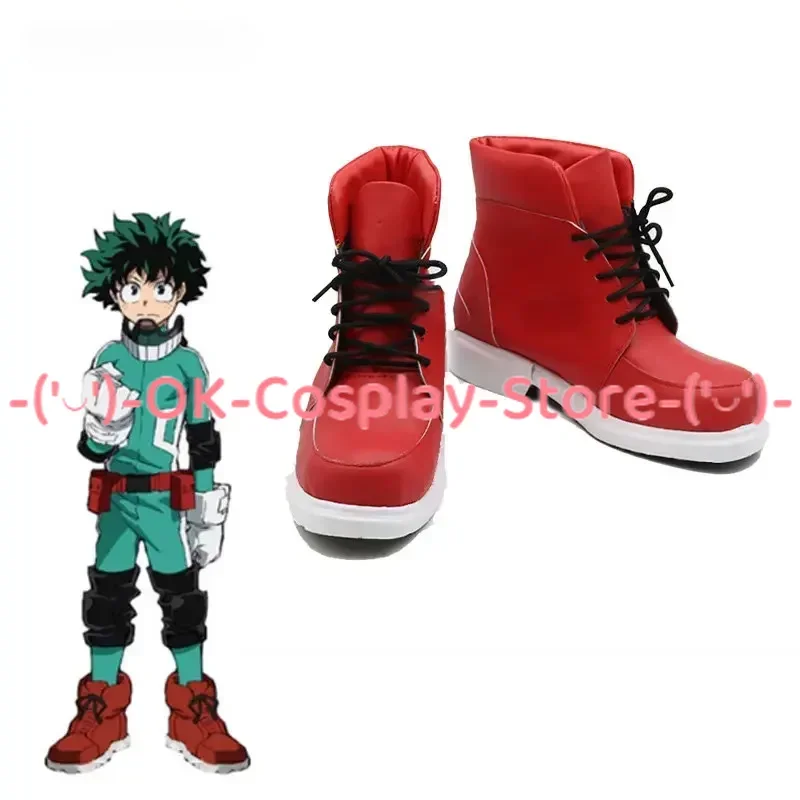 Izuku Midoriya Cosplay Shoes Halloween Carnival Boots Anime PU Shoes Custom Made