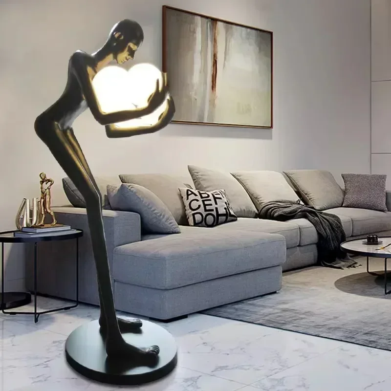 Customized holding wholesale modern Mannequins Floor Lamp sculpture Woman lady Figurines lamp Floor Lamp diy home decor Hot sale
