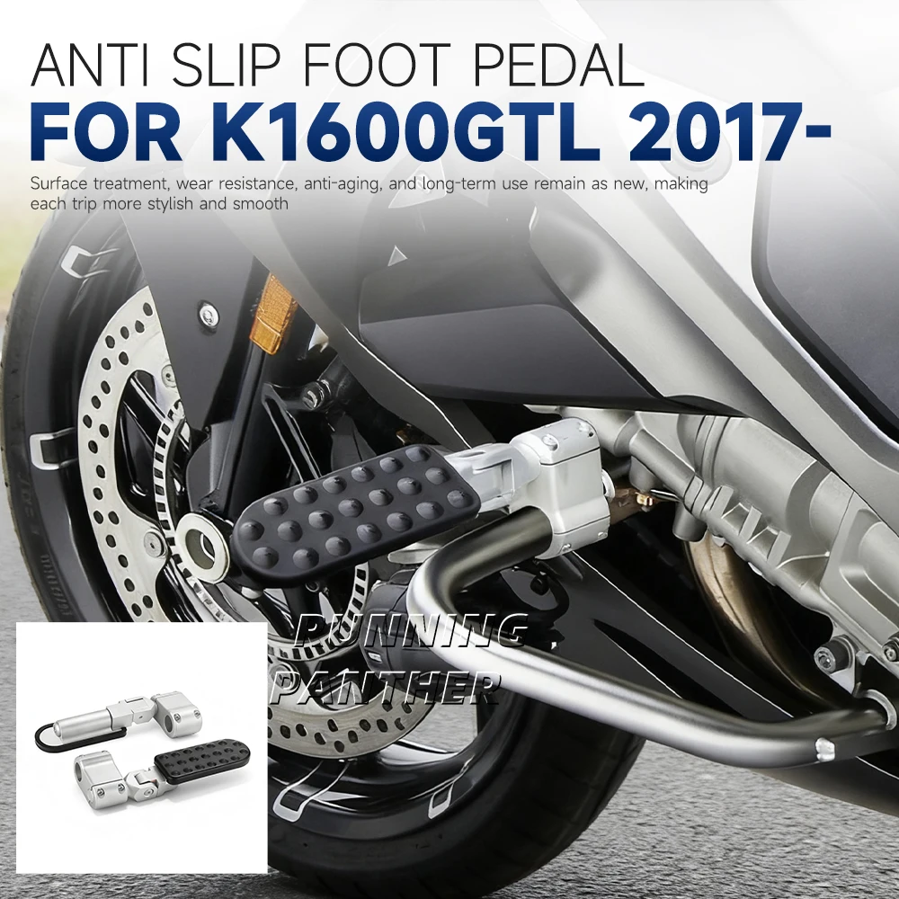 

NEW For BMW K1600GTL K1600 GTL 2017- Adjustable Folding Motorcycle Foot Pegs Pedal Set Rest Footrest
