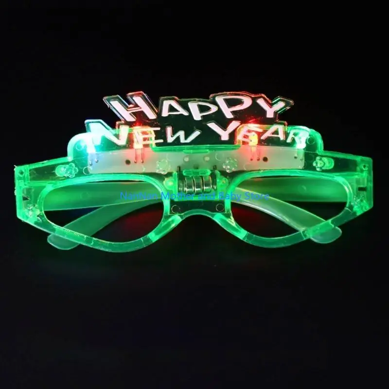 LED New Year Glasses Carnival Crannival Classes Propography Propin for البالغين المراهقين