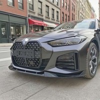 Car Front Bumper Splitter Lip Diffuser For BMW 4 Series G24 G26 420i 430i i4 M50 M-Sport Gran Coupe 4Door 2021-2024 ABS Body Kit