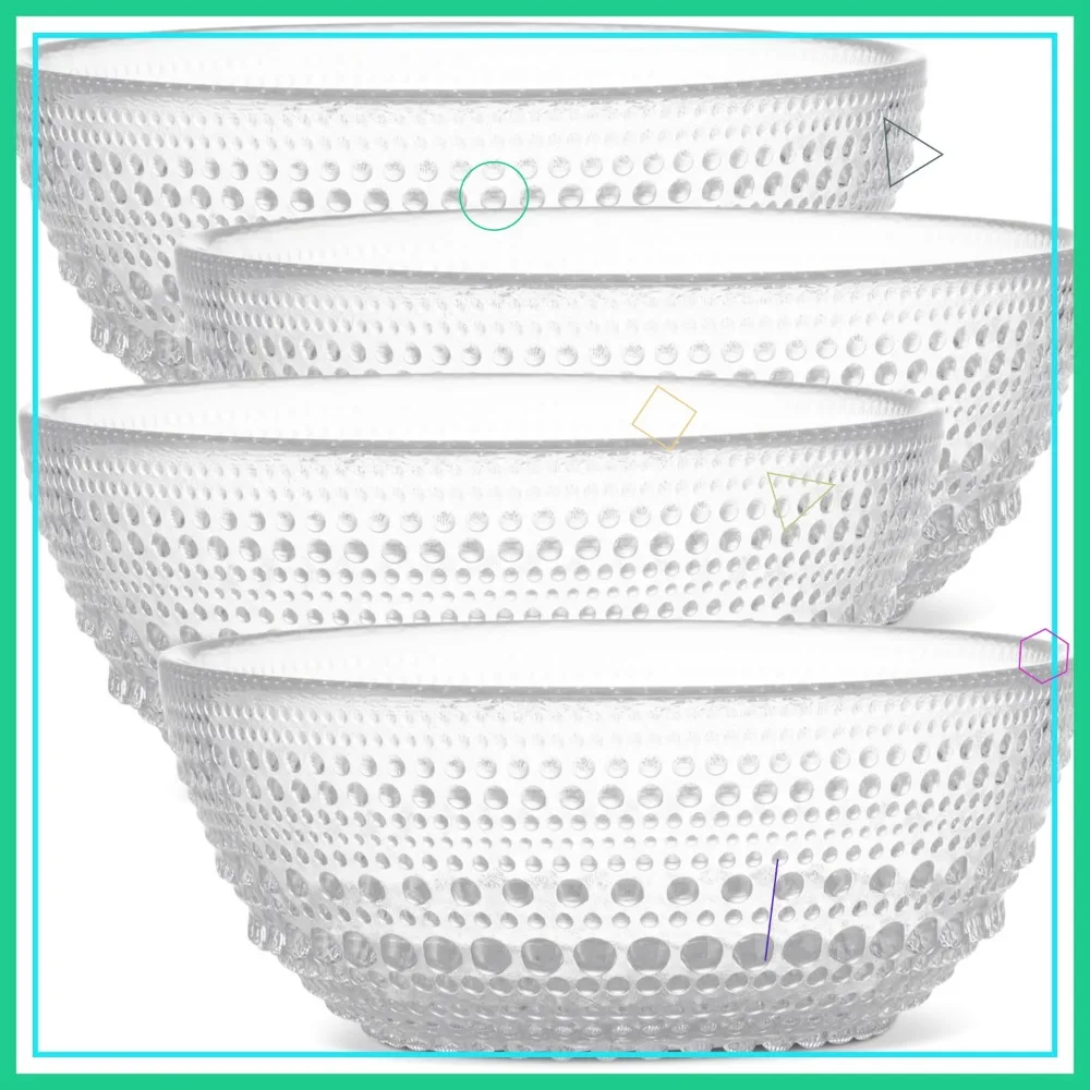 

Clear Glass Bowl for Kitchen, Serving, or Decoration - Durable and Versatile