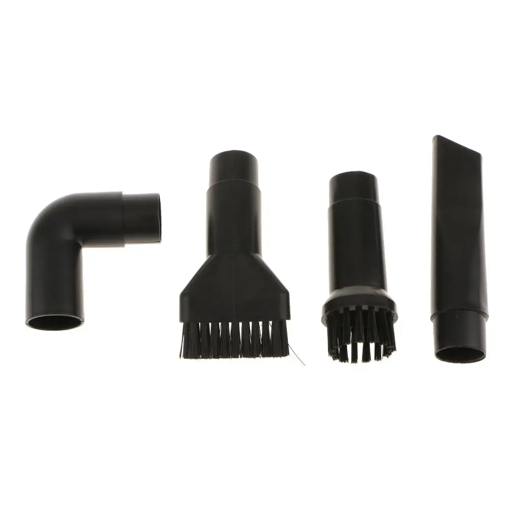 Universal Vacuum Cleaner Accessories Kit with 15mm Elbow Connector and Flat Round Mouth Brushes for Household Cleaning