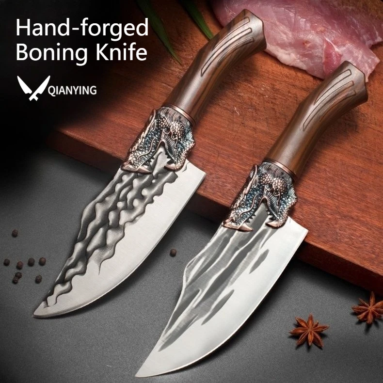 Household kitchen knife Hand-forged Machete Multi-purpose Cutting Meat Vegetables Barbecue knife Professional kitchen chef knife