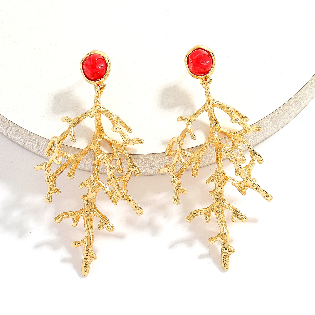 البوهيمي نجم البحر المرجان أقراط للنساء الصيف المحيط نمط قطرة الزيت سبيكة مجوهرات حفل زفاف العروس إكسسوارات جذابة هدية #5