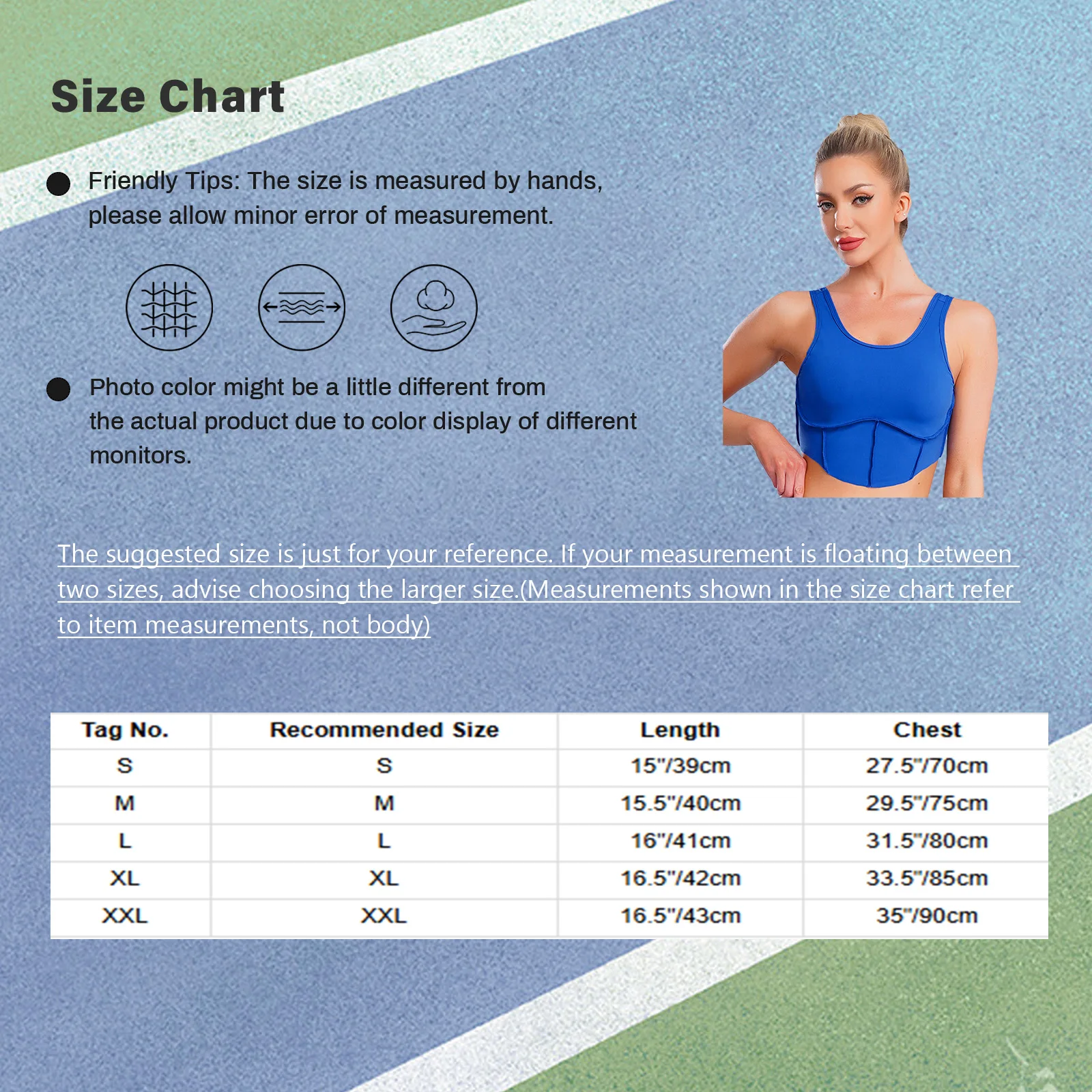 Canottiere da allenamento da donna con orlo curvo, scollo a U, senza maniche, top corto, yoga, sport atletico, pilates, gilet da palestra con pettorali rimovibili