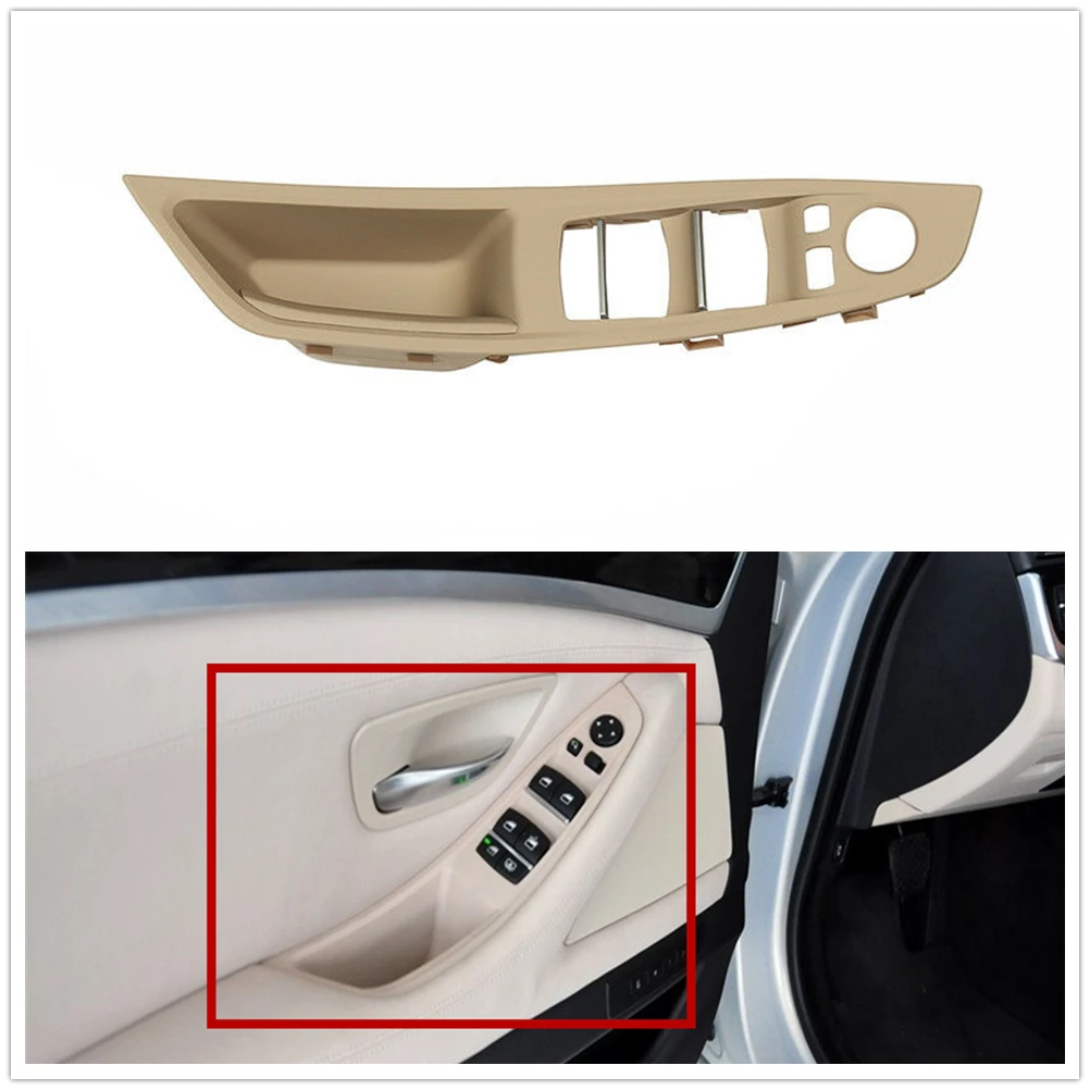 For BMW 5 Series F10 F11 F18 520 523 525 535 2010-2017 Door Handle Panel Interior Window Switch Button Cover Frame Left Driver