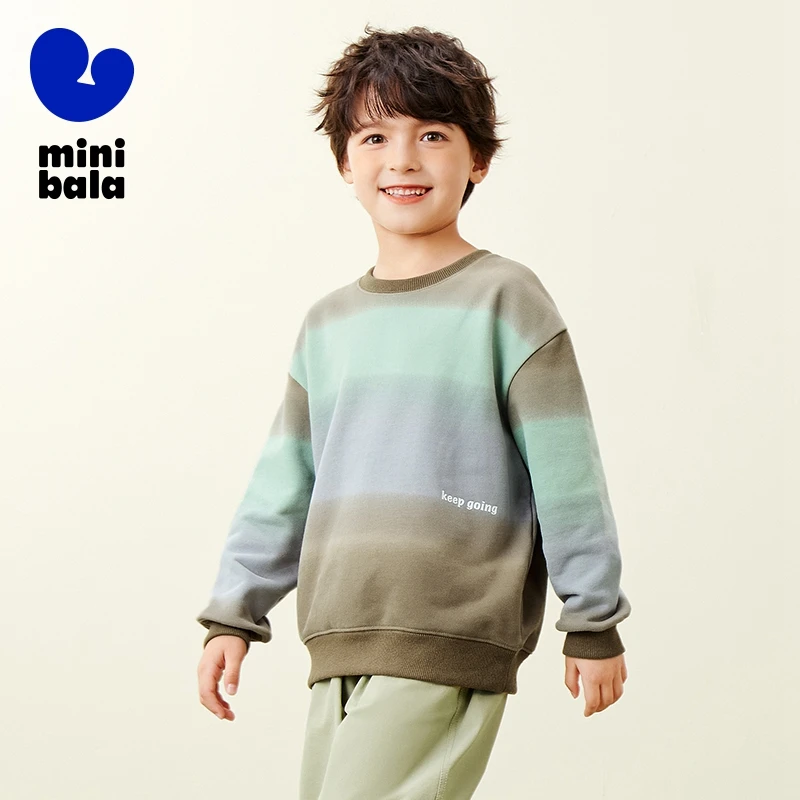 Mini Bala Long Sleeve Sweatshirt Kids 2024 New Autumn Long Sleeve Pullover Autumn Parent-Child Wear for Boys and Girls