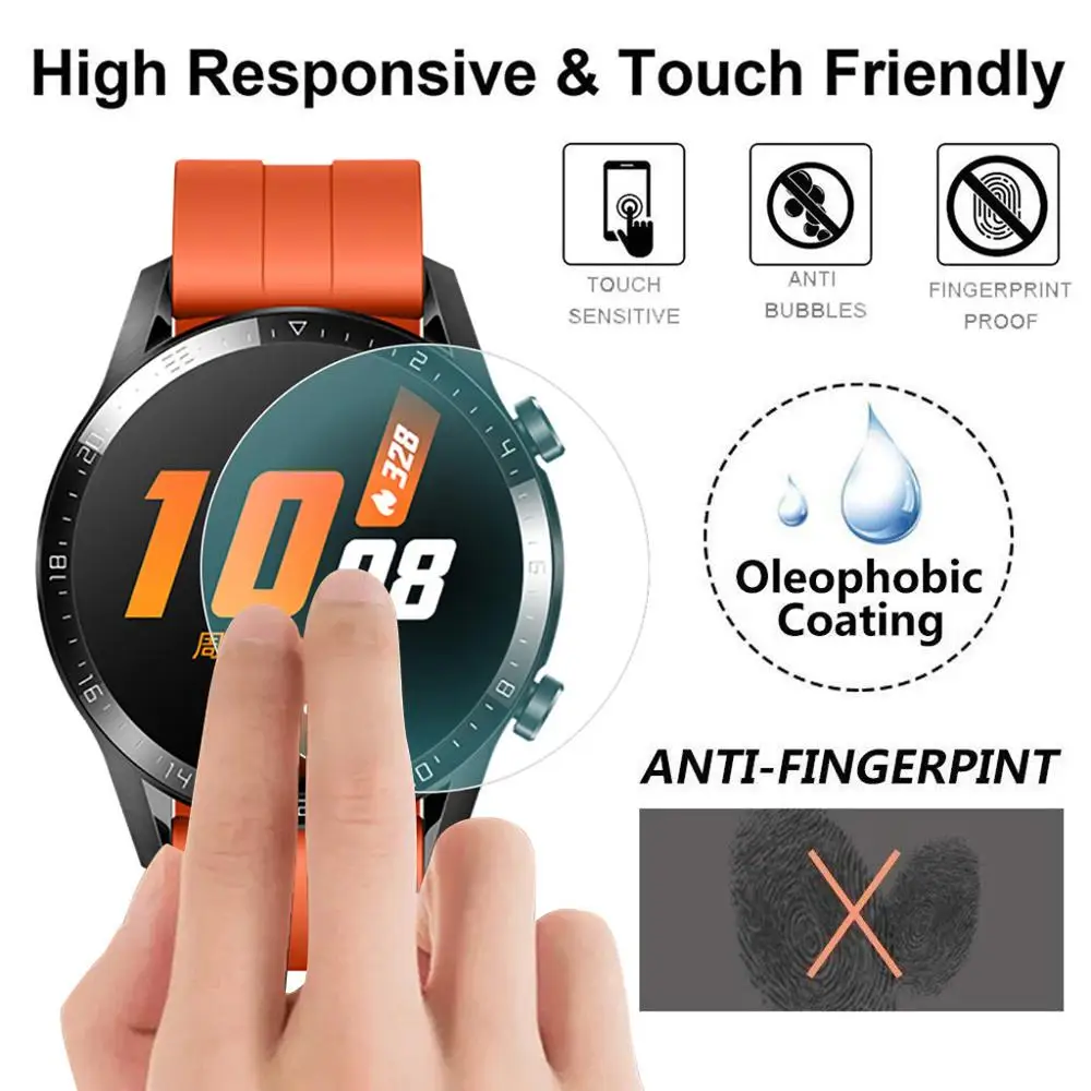 Screen Protector Film for huawei watch GT 3 2 46mm 42mm Smart watch Explosion-proof Tempered glass Cover Huawei Watch GT 2e pro