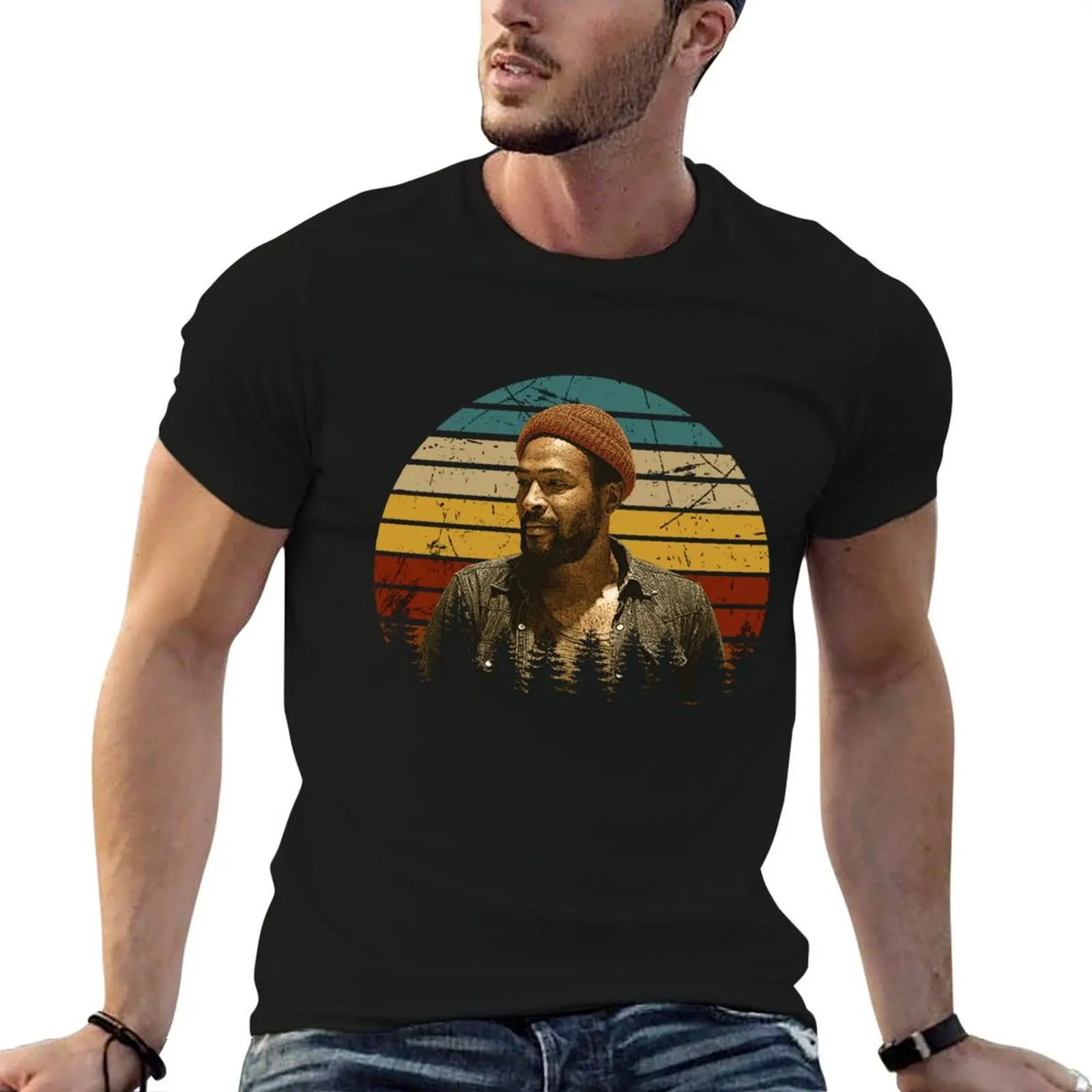 

Day Gift for Marvin Gaye T-Shirt black cotton t-shirt plain for man package funny t shirts dark humor T-Shirt