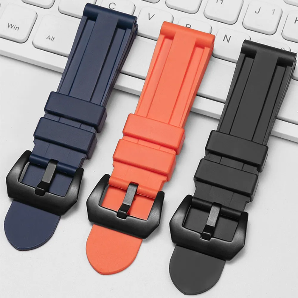 ユニバーサルラバー時計ストラップパネライサブマーシブル時計バンド腕時計バンド男性防水耐摩耗性交換部品