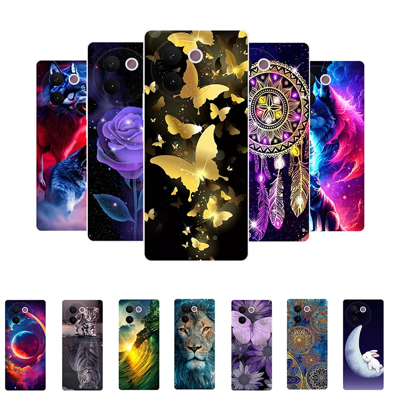 Case For Vivo V30e 5G Back Cover Butterfly Soft Silicone Shockproof Phone Case for Vivo V30e V 30e V2340 V2339 Cover on VivoV30e