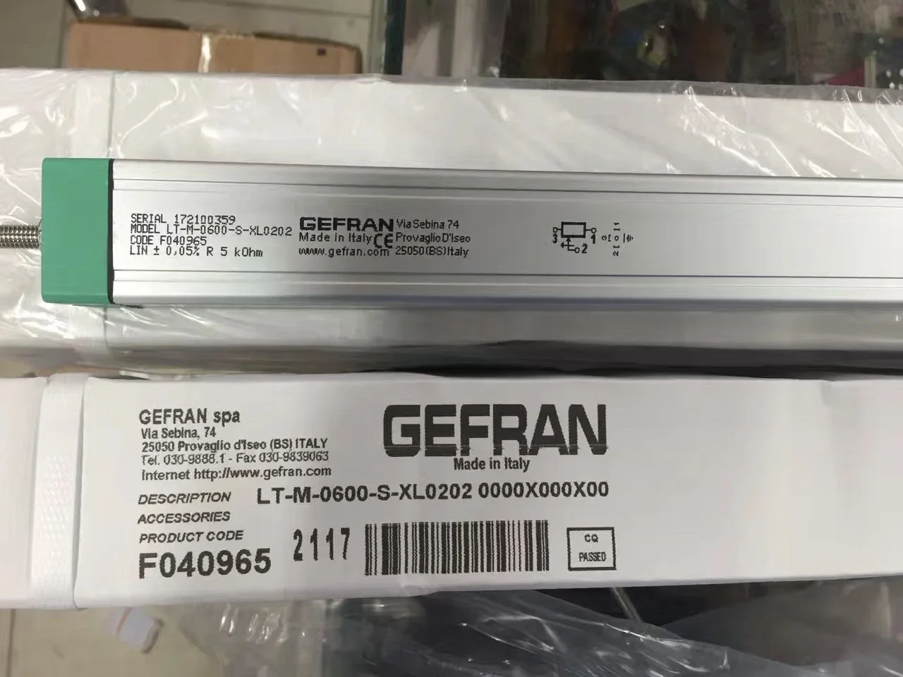2025.4Original Italian GEFRAN Jefferen LT-M-0550-S Slide Resistance Ruler For Electronic Ruler Of Injection Molding Machine.