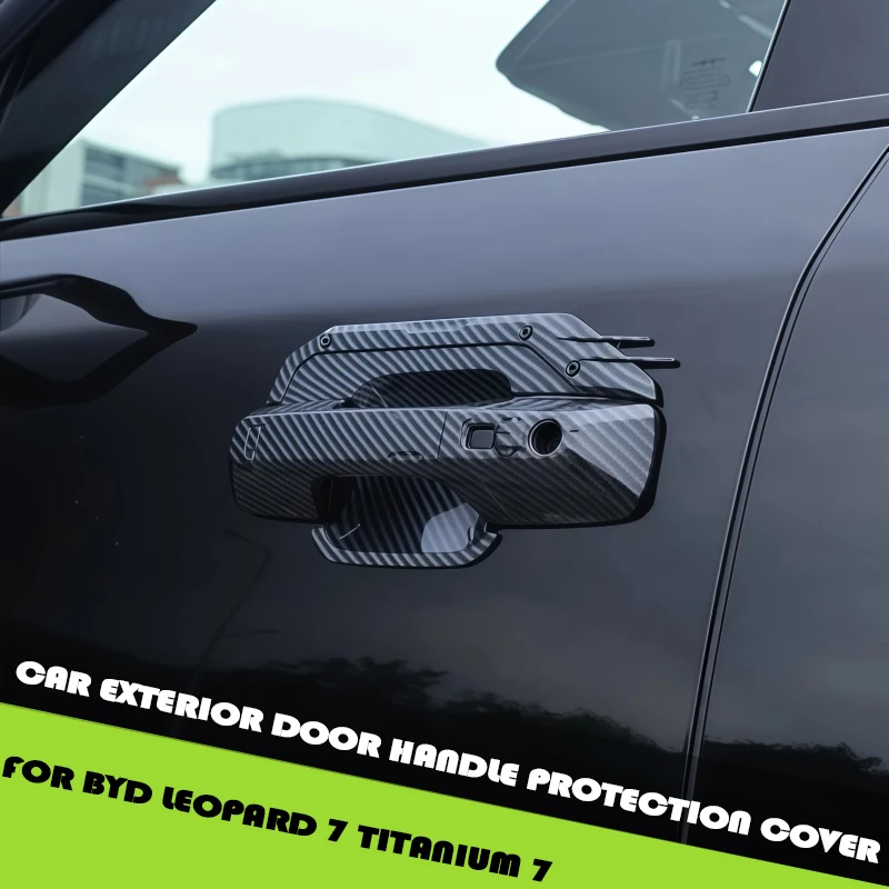 

Защитная крышка для внешней дверной ручки автомобиля, подходит для BYD Leopard 7 Titanium 7, декоративная крышка для внешней дверной ручки автомобиля, детали