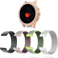 18MM Nylon Loop Strap For Huawei B5 Garmin 255s Vivoactive 3S 4s Venu 2S For Fossil Gen 3 4 Q Venture HR Smart Watch Bands
