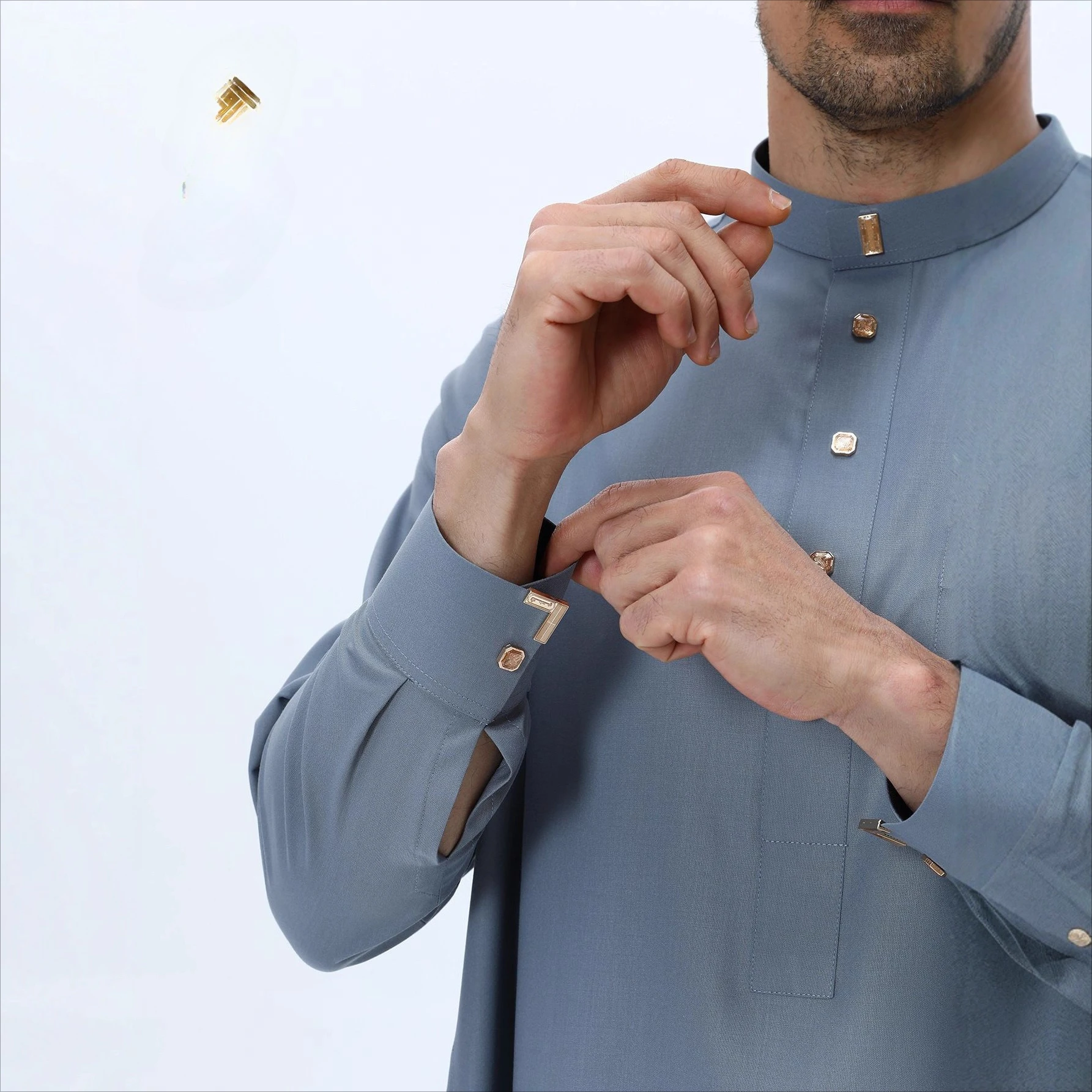 Fashion Men Robe Kaftan Abaya Pakistan Jubba Men Bonnet Homme Musulman Arabic Islamic Clothing Qamis Homme Musulman