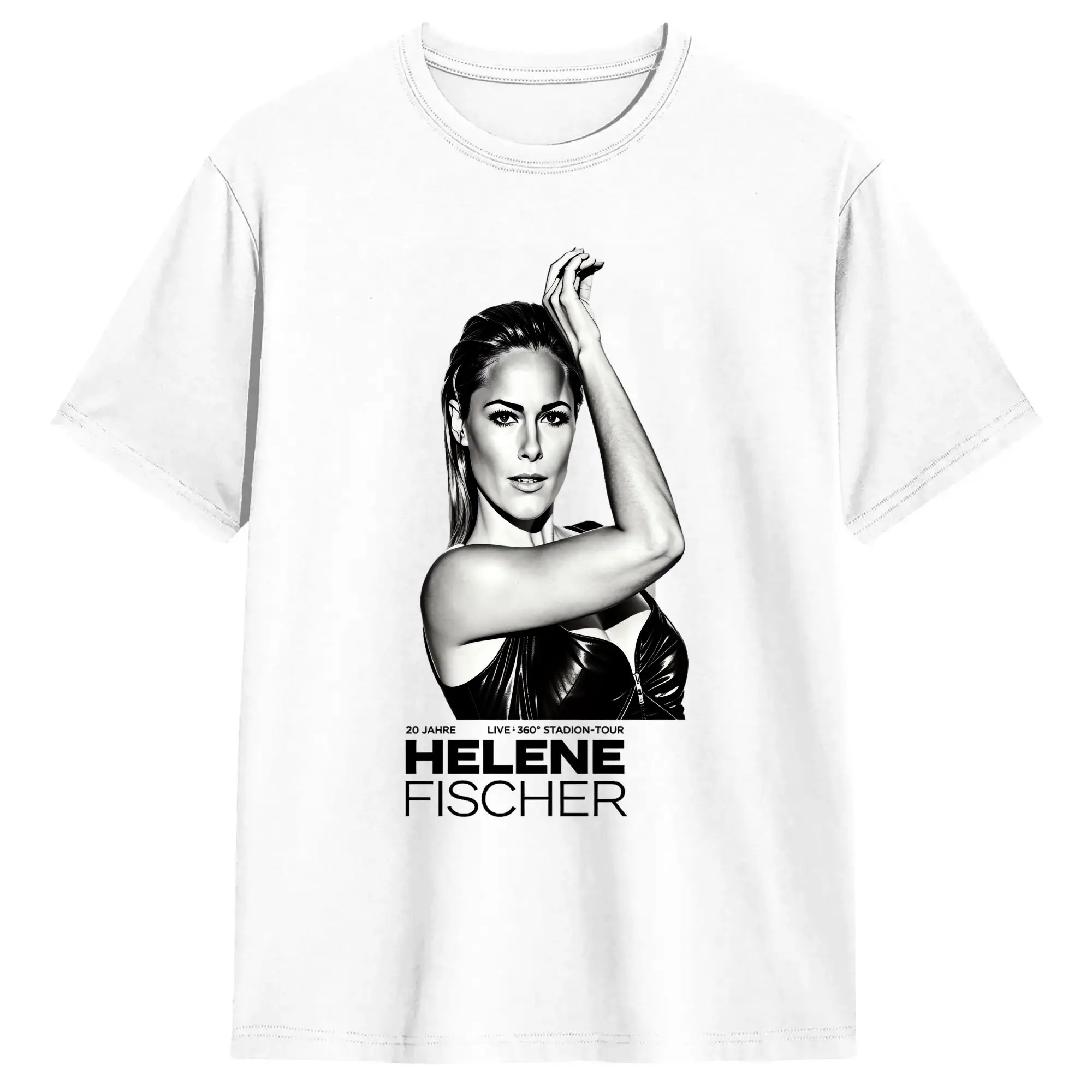 Vintage Helene Fischer 360° Tour Concert T-Shirt for Men Round Neck 100% Cotton T Shirts  Short Sleeve Tee Shirt Printed Clothes