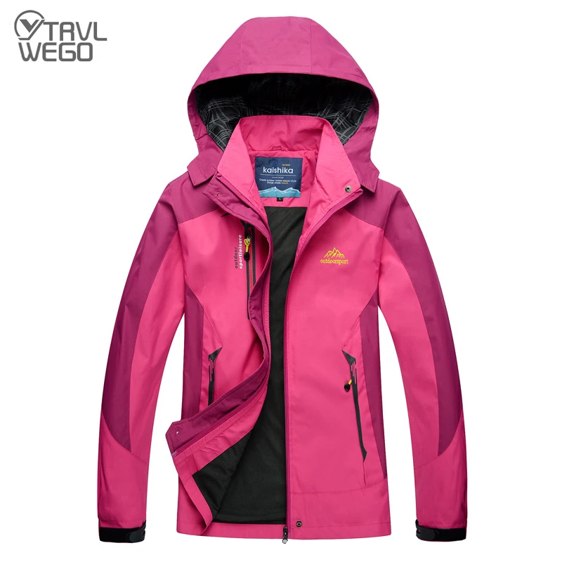 

TRVLWEGO Woman Autumn Trekking Hiking Jacket Fishing Outdoor Coat Sports Spring Waterproof Windbreaker Travel Working Clothes