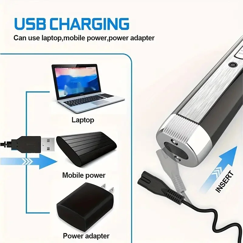 متعددة الوظائف الأنف الشعر المتقلب 4 في 1 قابلة للشحن الأنف الشعر المتقلب أداة تهذيب اللحية رجالي مصغرة الحلاقة الحاجب الأنف الشعر