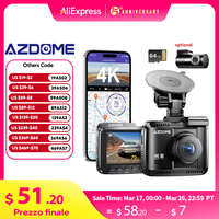 AZDOME Dash Cam GS63H Pro 4K+1080P APP GPS WIFI ADAS WDR 2.4'' IPS Screen Car DVR 24H Parking Monitor Super Capacitor 150° FOV