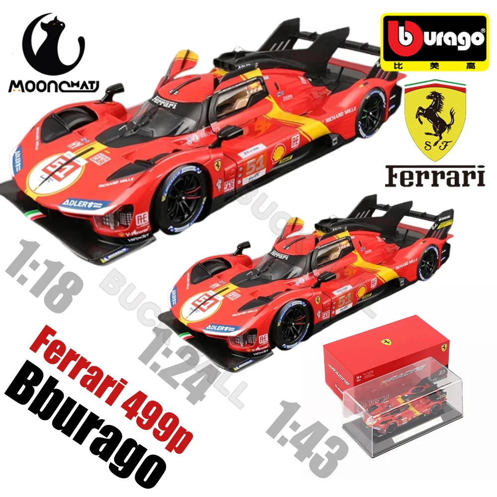 Auf Lager bburago 1:18 1:24 1:43 ferrari 499p lmh #51 #50 ferrari Modell 24h le mans Champion Ferrari Modell Back farbe Geschenk