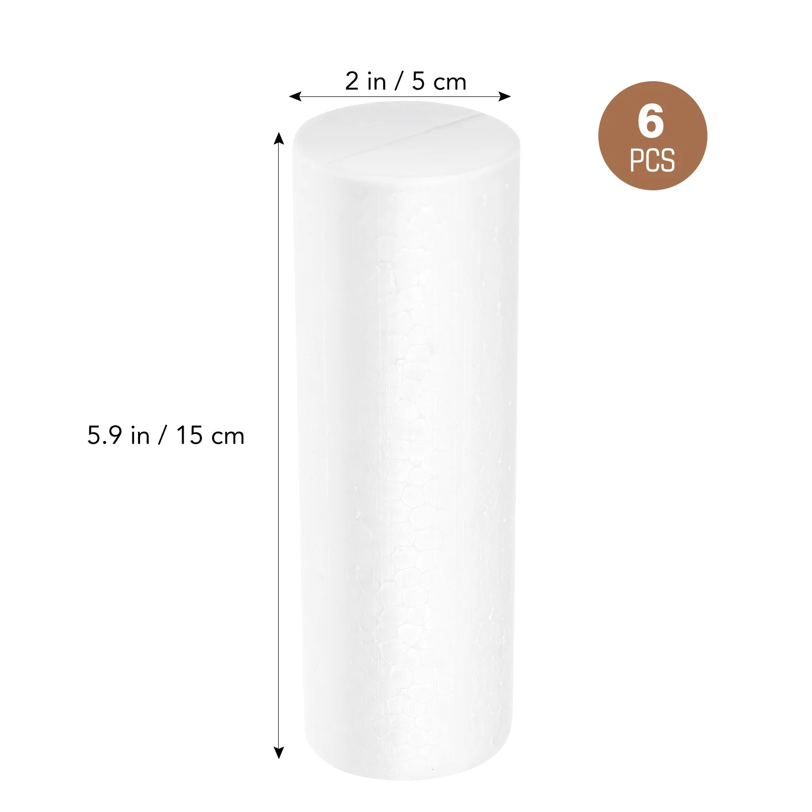 

6pcs Foam Cylinder Accessories Smooth Craft Rolls For Diy Kids Projects Church Nursery Preschool Home Decoration Crafts
