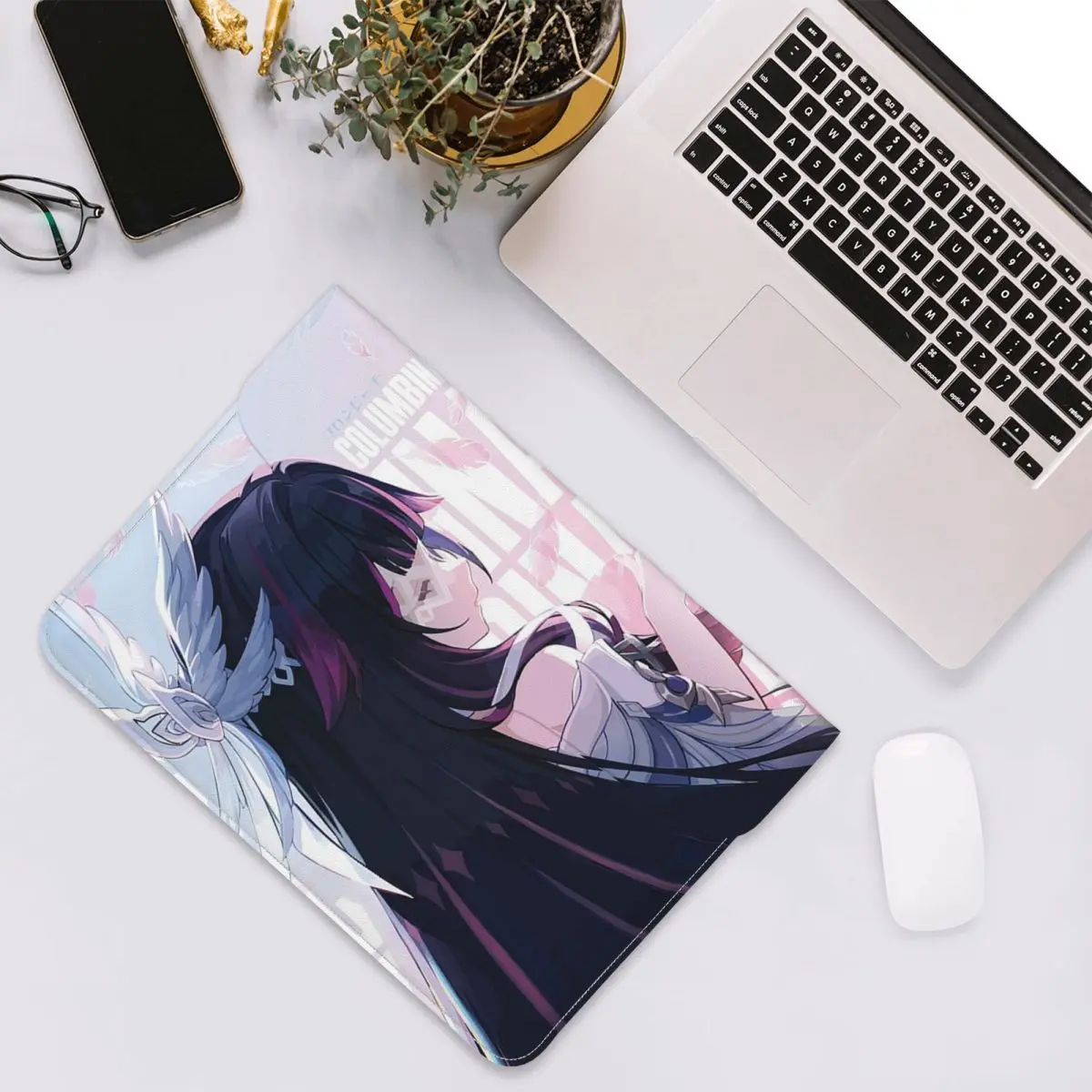 Columbina Genshin Impact Game PU Leather Horizontal Laptop Sleeve Shockproof Soft Lining Notebook Case 13 Inch