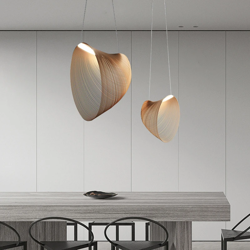 الشمال الحديثة قناديل خشبية تصميم الحد الأدنى شخصية قلادة أضواء المعيشة غرفة الطعام مقهى ديكور غرفة نوم مصباح