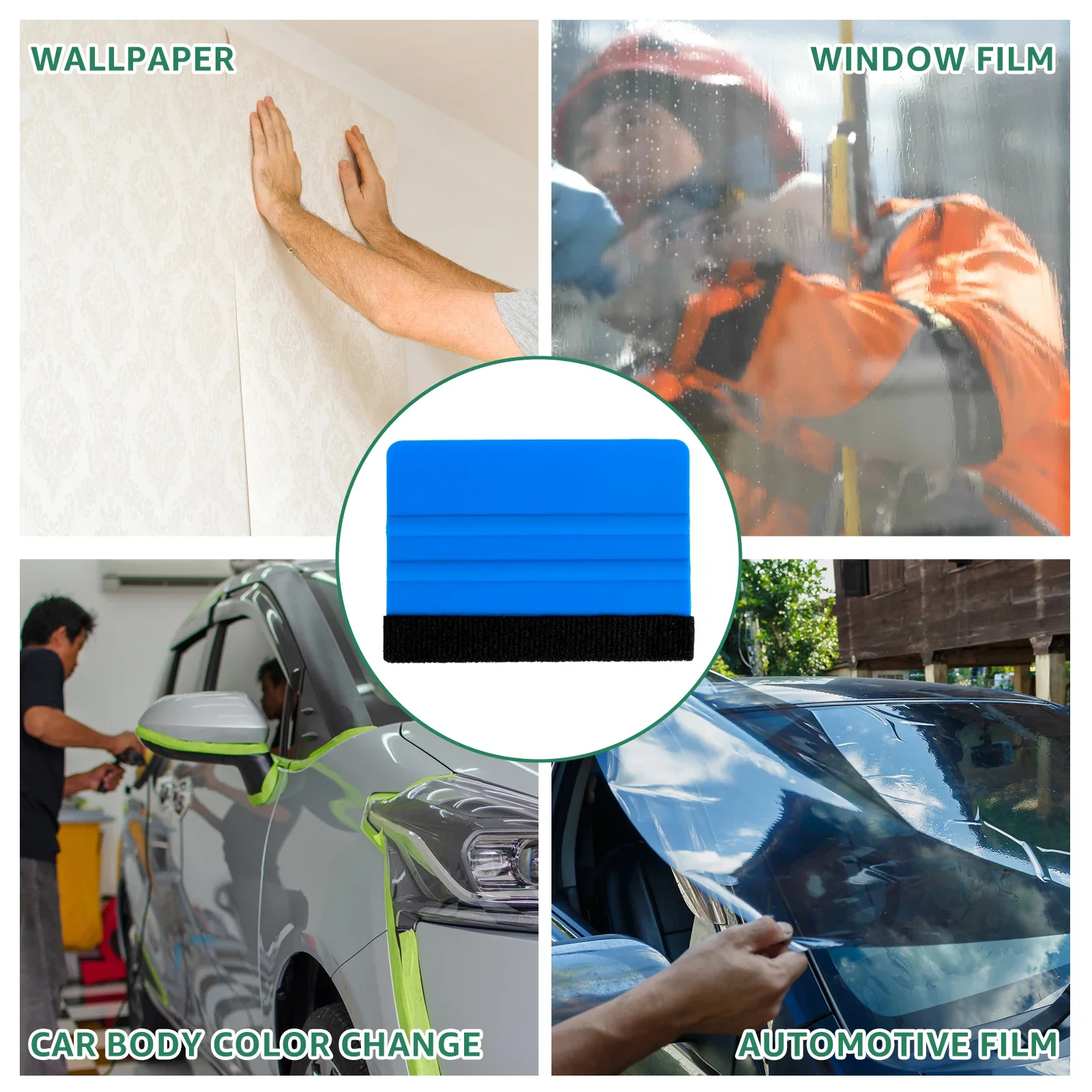 11-delige gereedschapsset voor het gladmaken van behang Herbruikbare gereedschapsset voor behang Flexibel behang Peal en Stick Tool voor raamfoliebehang