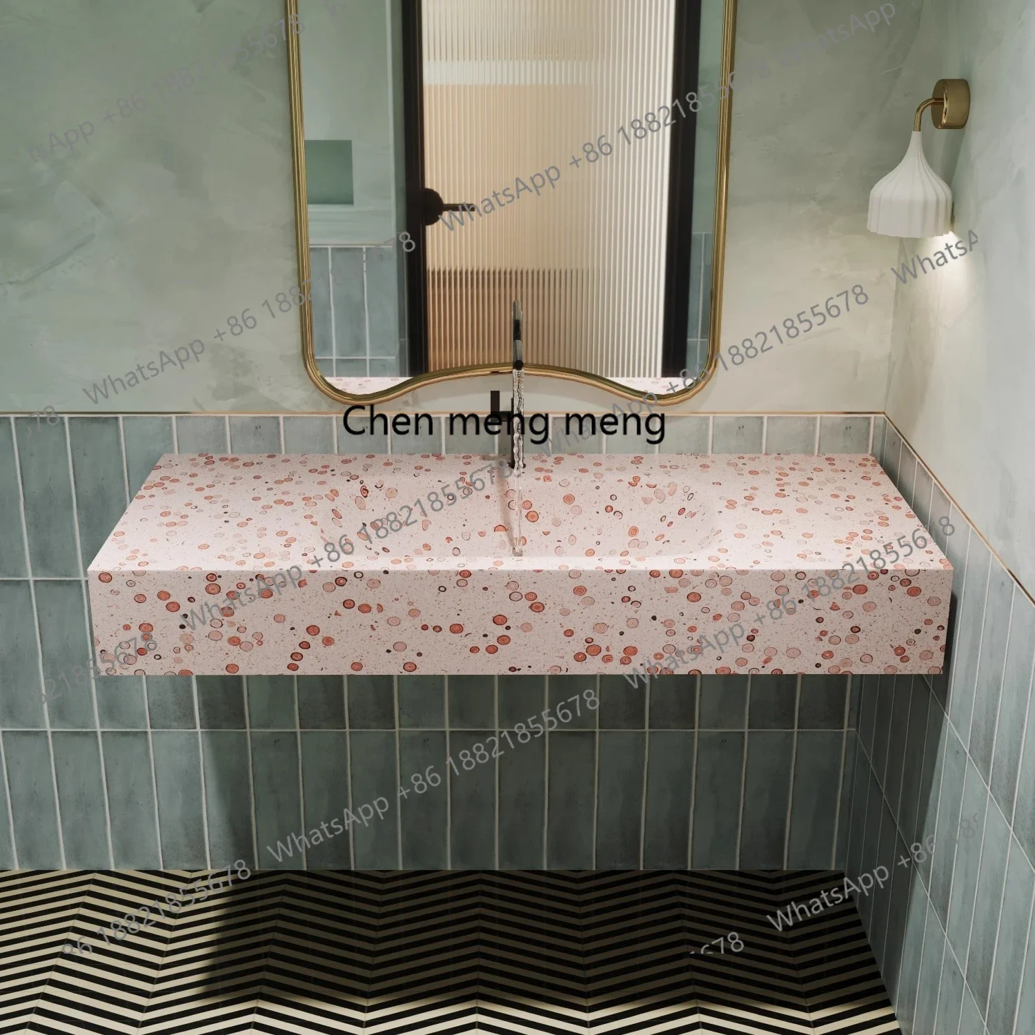 X  Threaded color wall-mounted hand washbasin Integrated forming washbasin Washbasin Undercounter basin