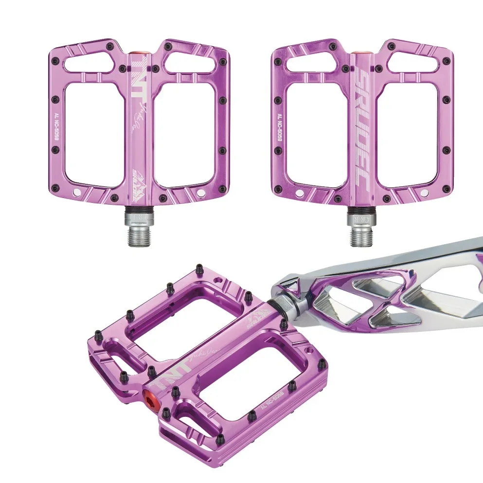 

Педаль для горного велосипеда из алюминиевого сплава, три пилинга, нескользящие легкие педали, легкие аксессуары для шоссейного велосипеда с грязевым наклоном