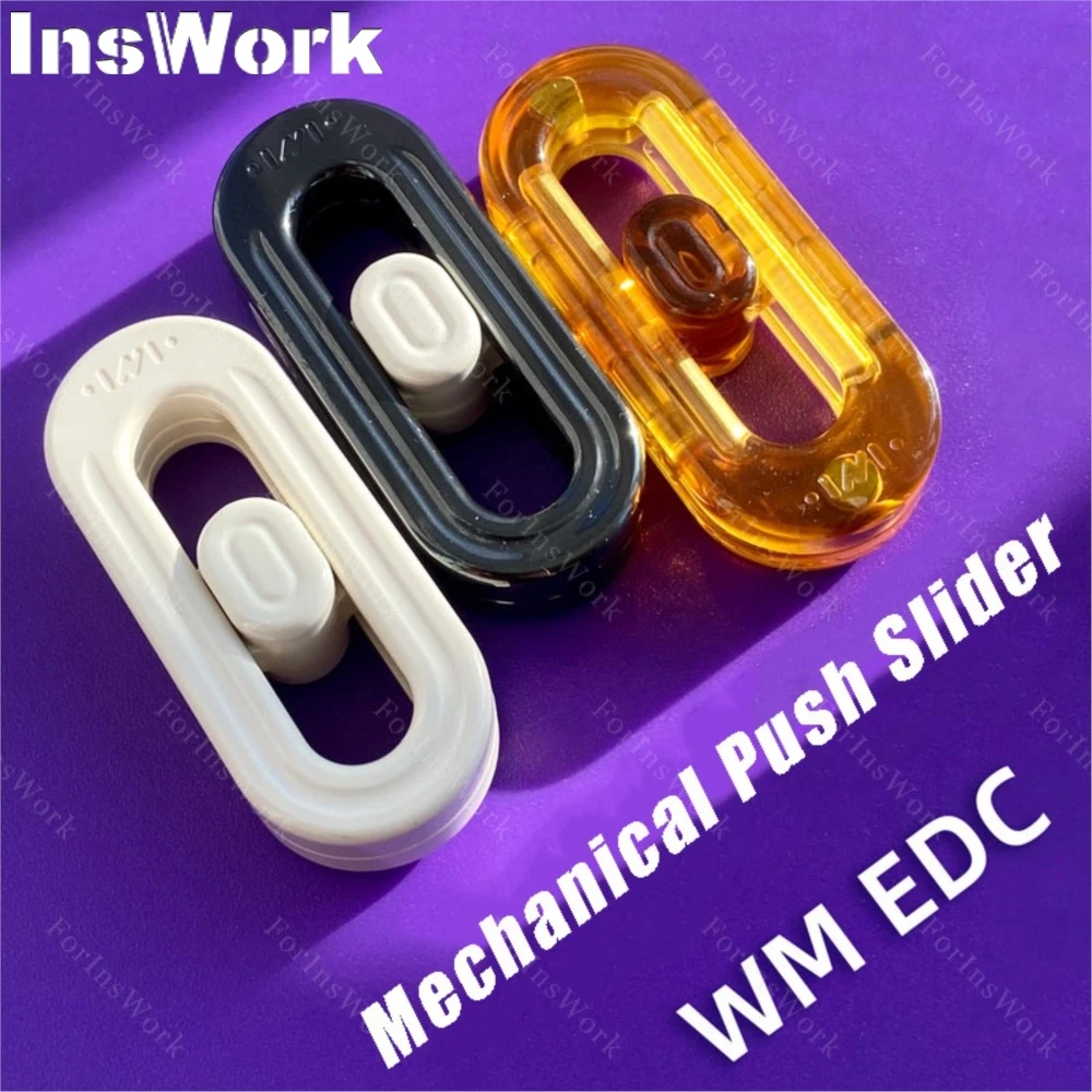 WM Mechanical Push Slider Clanking Sound Intensive EDC Decompression Toys Fingertip Stress Relief Toy Adults