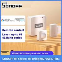 SONOFF RF Bridge R2 433MHz Smart Hub RF Gateway Smart Scene Home Security Control DW2-RF PIR3-RF Sensor Via EWeLink Google Alexa