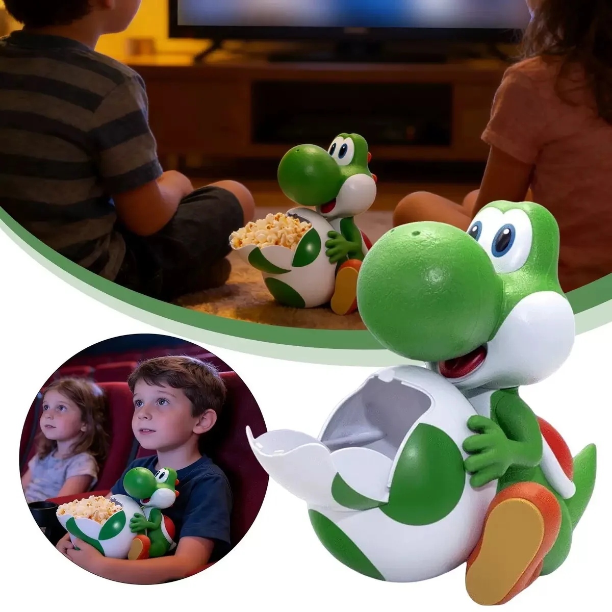 

NEW Yoshi Popcorn Bucket Figurine Model Galaxy Movie Anime Collection Figure Desktop Ornament Birthdays Gifts