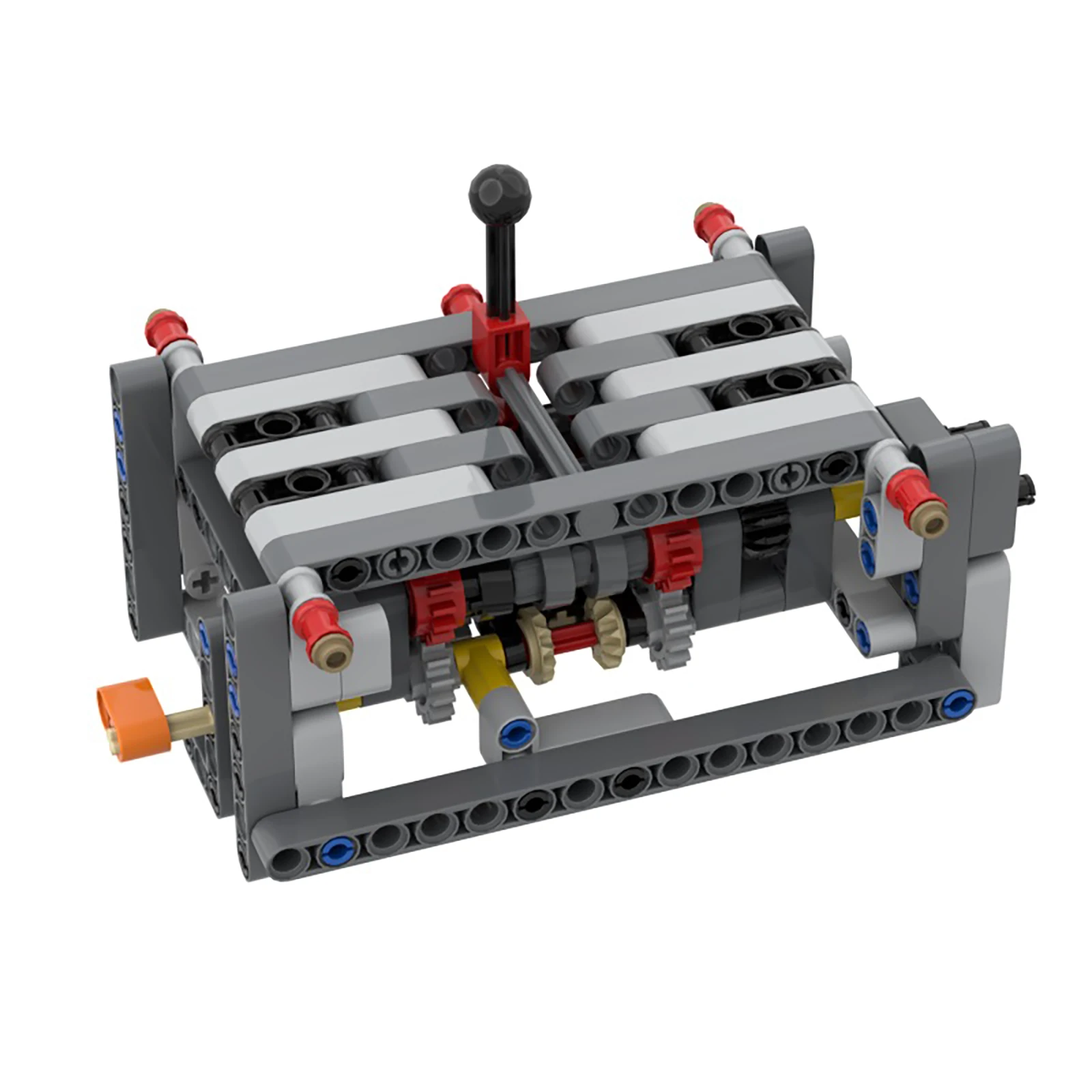 Picture 3: 6-speed Gearbox Building Blocks 5 Speed + Reverse Small Particle Kit MOC Technical Compatible Bricks Differential Gears DIY Toys