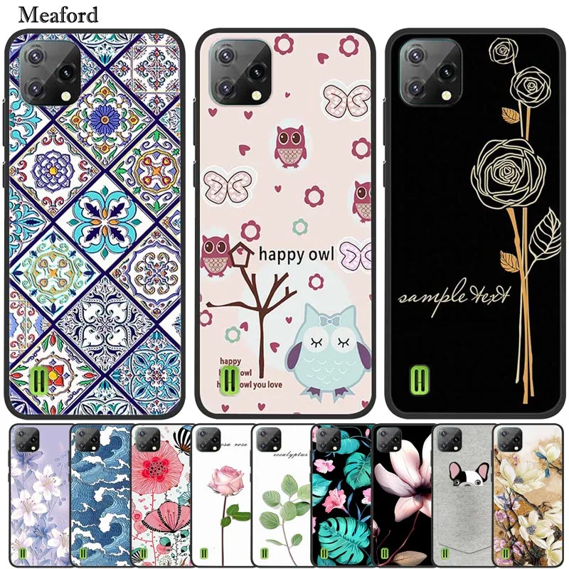 For Blackview A55 Case 3D Flower Emboss Soft Silicone Phone Back Cover Case For Blackview A55 A 55 Funda Bumper Protective Coque