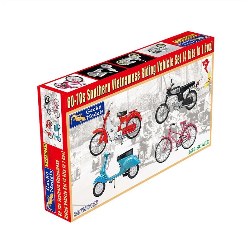 

Gecko model 35GM0133 South Vietnamese civilian riding tools bicycle motorcycle 1/35 plastic assembly model kit