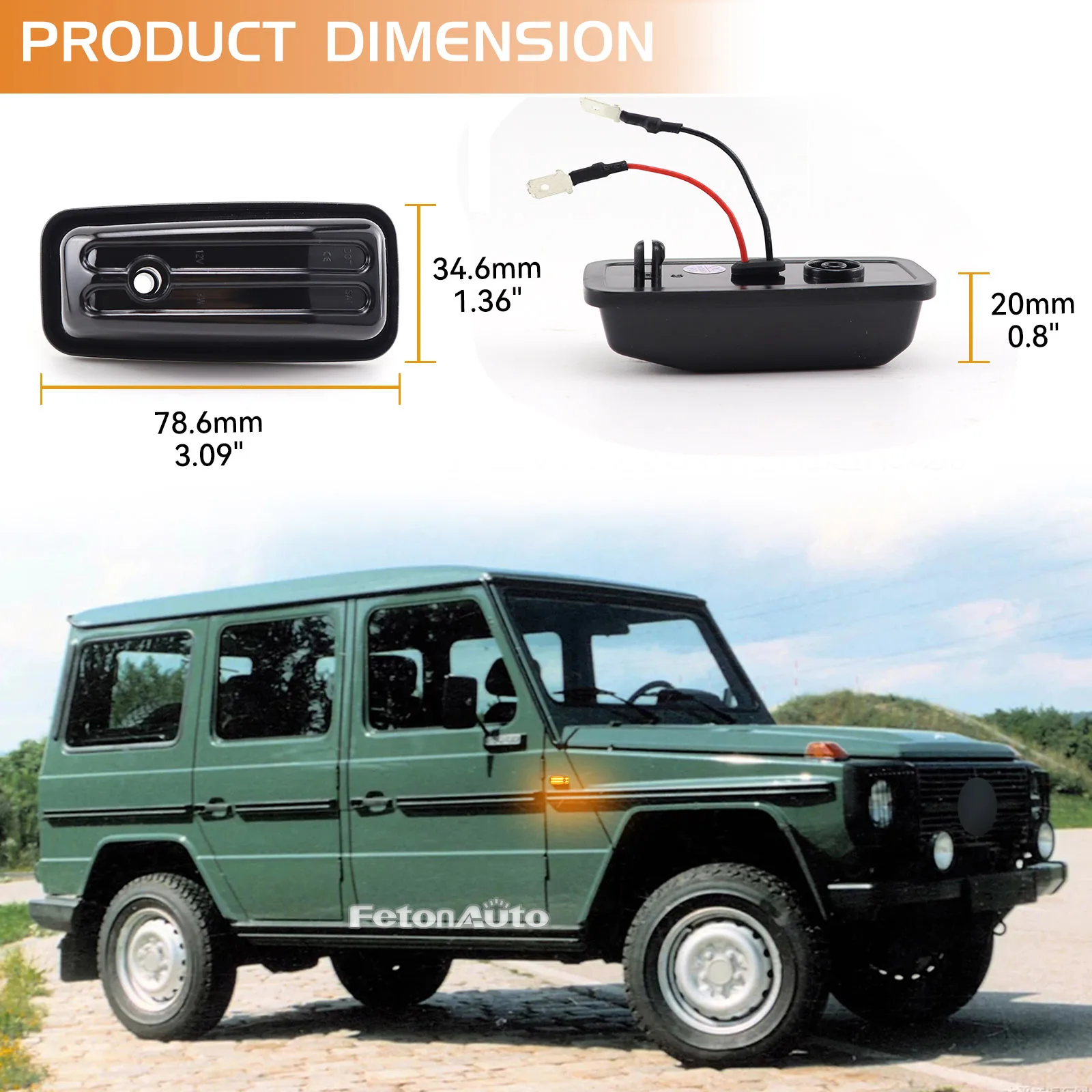 Sequential Lamp Blinker Side Marker Light For Mercedes Benz G-Class W460 W463 W461 G500 G550 G55 G63 G65 Turn Signal Lights