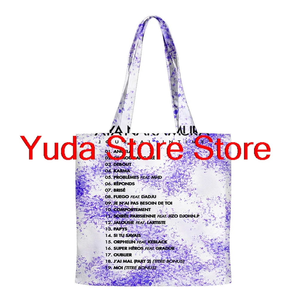 Aya Nakamura Merch Handbags Cloth Canvas Tote Bag Print Shopping Bags Reusable Shoulder Shopper Bags Casual Pacakge