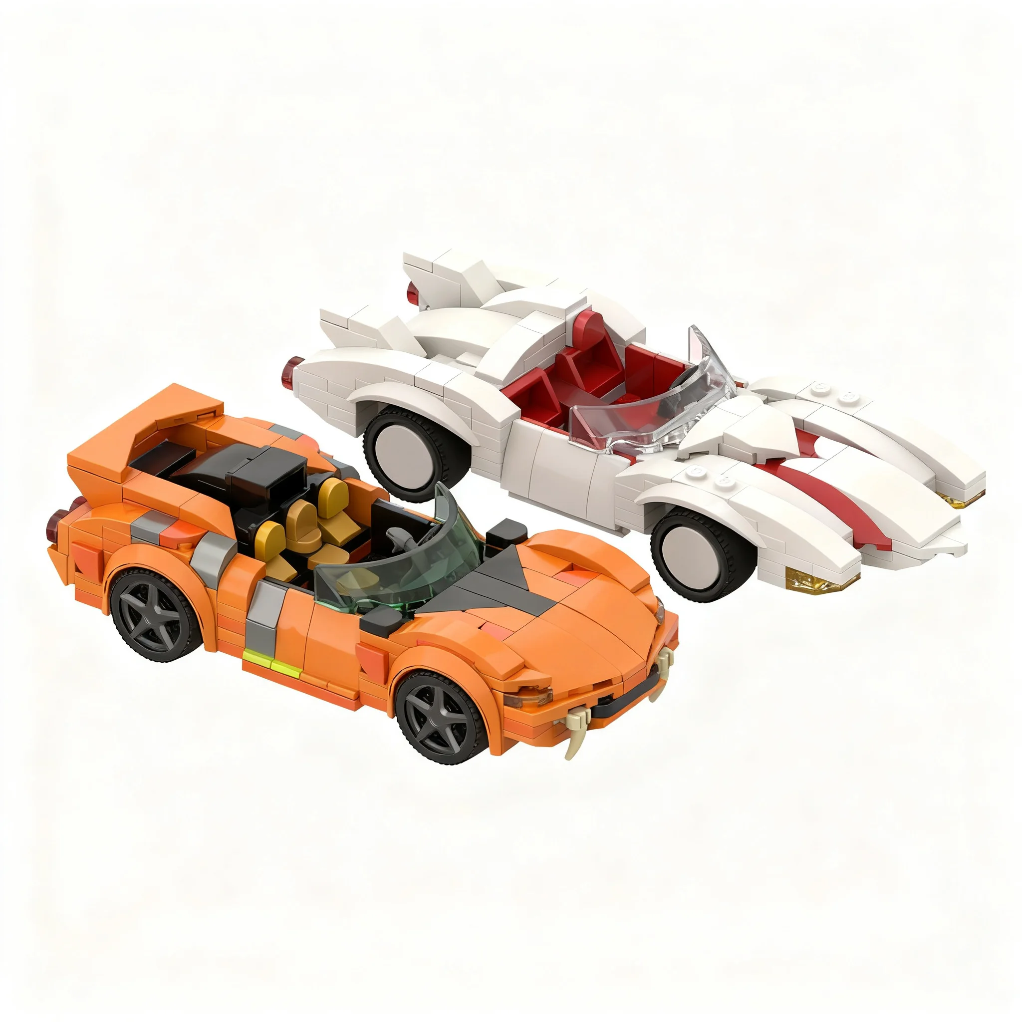 241pcs MOC Speed Racer Snake Oiler's Hydra-cell Sports Car 7 stud wide Model Building Blocks Christmas Gift Ideas Shelf Accent