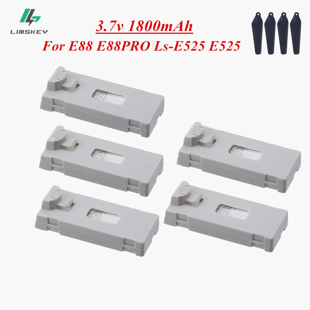 3.7V 1800mAh RC Drone Battery Accessory For E88 E88PRO Ls-E525 E525 PRO Mini Uav Drone Battery Special Battery Rc Part 1-10pcs