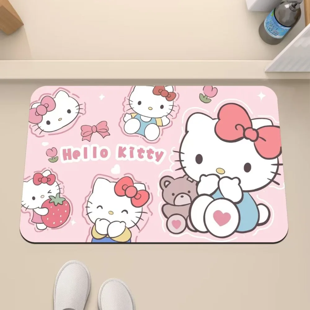 

Hello Kitty Non-Slip Absorbent Quick Dry Bathroom Mat for Toilet Entrance & Shower Room