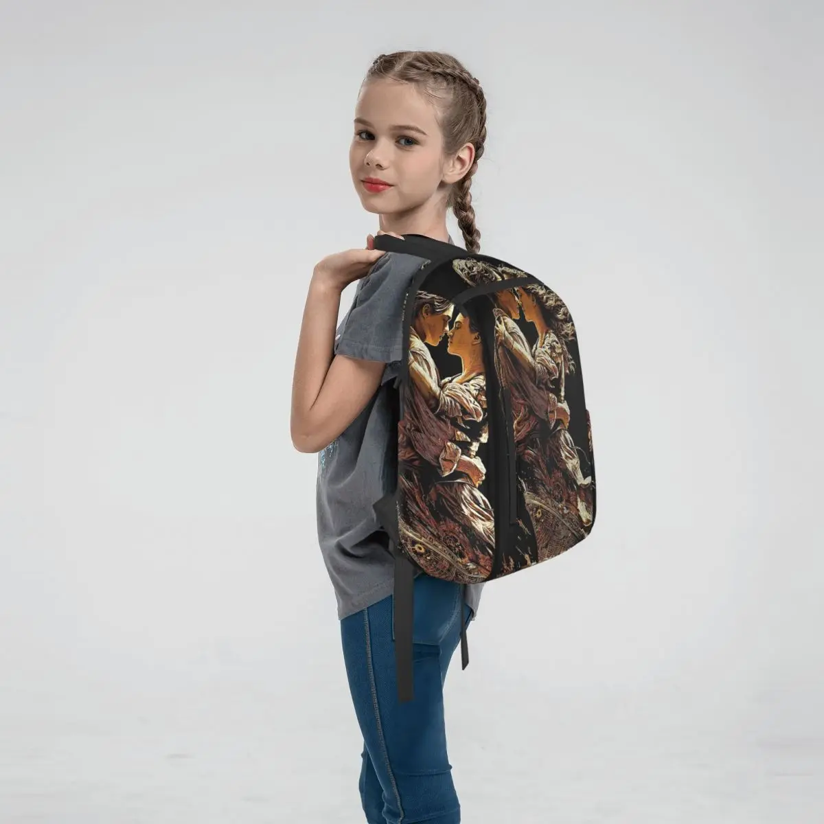 Titanic Movie Jack And Rose Design Backpack Large Capacity Boys Girls BookBag School Bag Shoulder Bags for Men Women