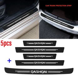 Etiqueta do peitoril do limiar da porta do carro, pára-choques do tronco, almofadas do protetor do pedal para Nissan Qashqai J10 J11 2021 2020 2019 2018-2011 2007, 4pcs