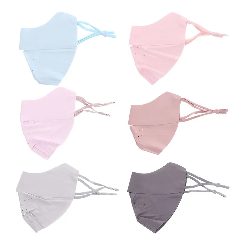 Équitation pour femmes pour fille Protection des yeux randonnée en plein air Protection UV foulard masque en soie glacée couverture faciale masque de Protection solaire