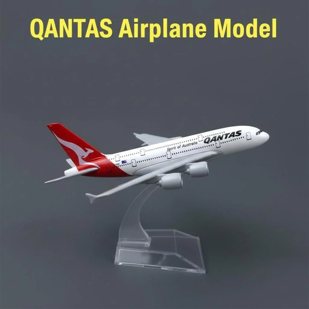 

Металлическая модель самолета Qantas A380 авиакомпании Air Australia, 16 см, масштаб 1:400, с подставкой