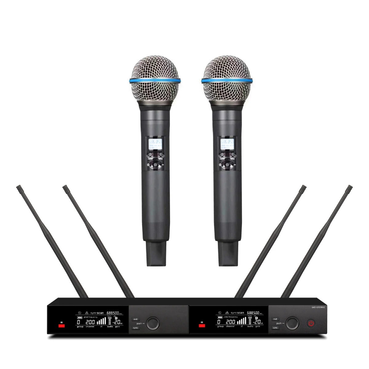 SLXD24D جودة عالية 2-قناة UHF نظام لاسلكي ميكروفون معدني ديناميكي مع ميكروفون لاسلكي محمول SLXD2 KSM9