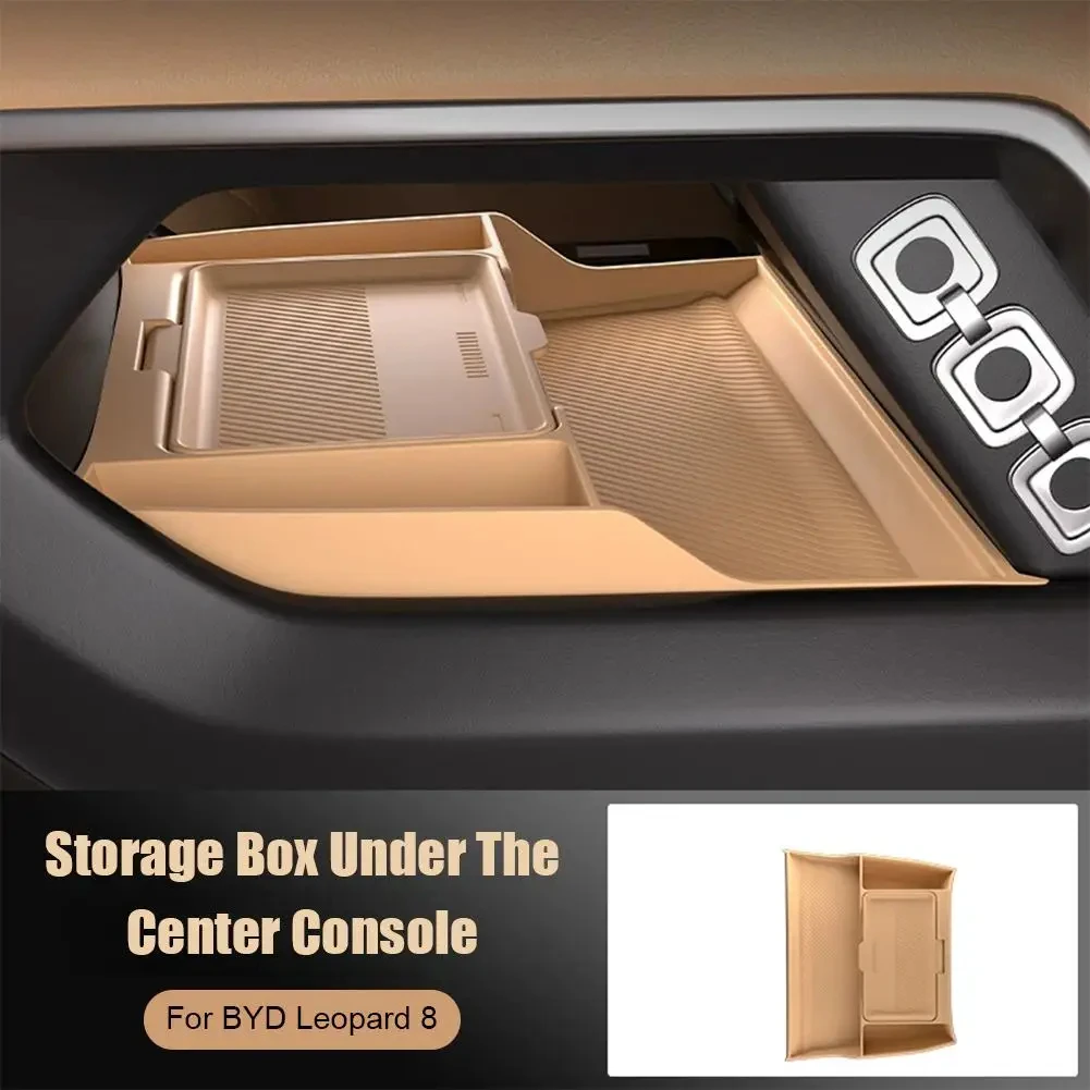 For BYD Formula Leopard 8 2024 Double Layer Storage Box Storage Accessories Console Center Box Tray Center Car Under Storage 5