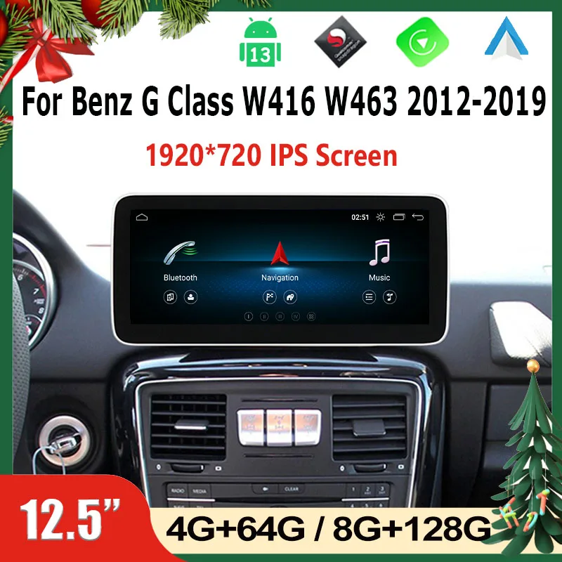 

Snapdragon 665 Android 13 8+128G Wireless CarPlay For Mercedes Benz G Class W463 W416 Car Radio GPS Navigation Multimedia Player